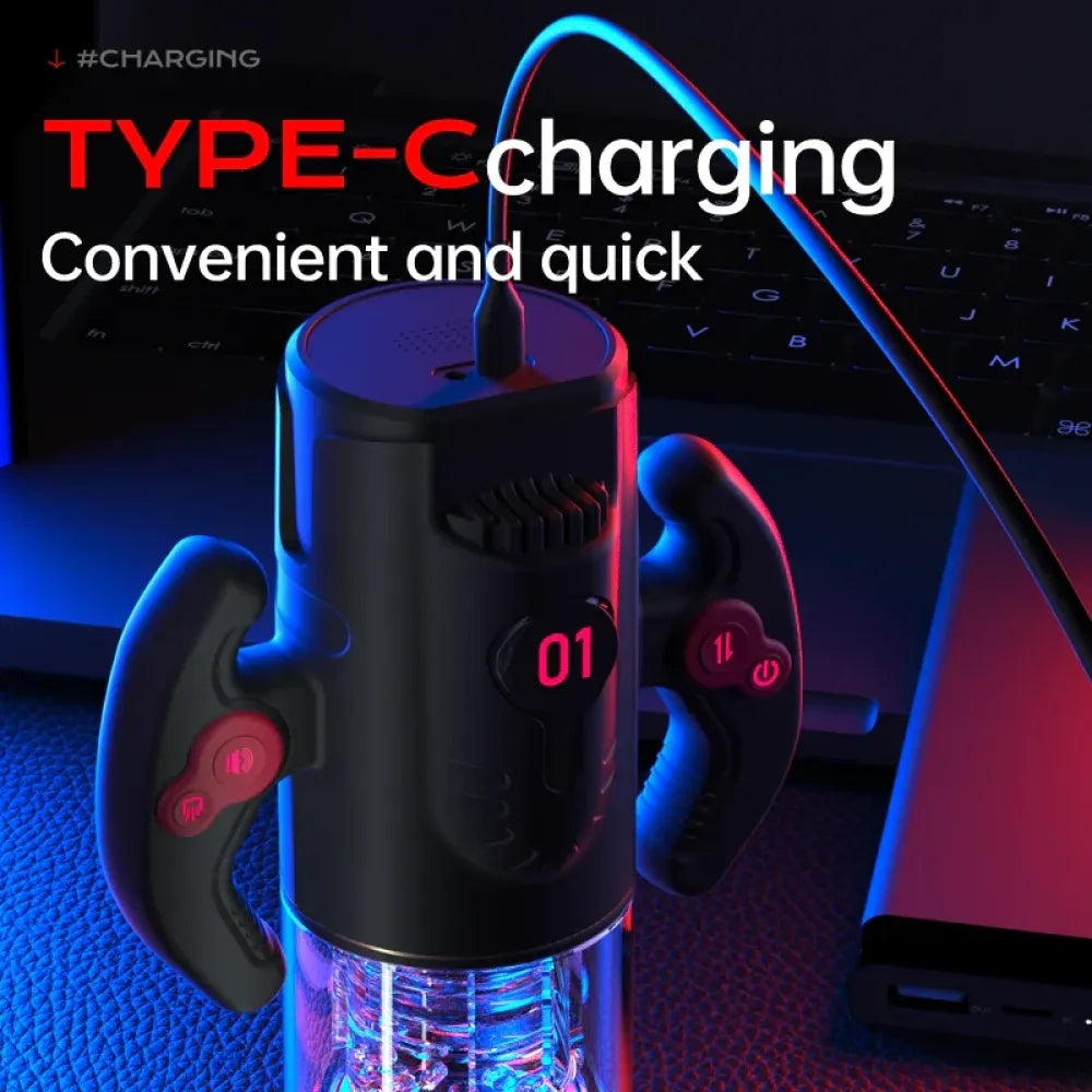 3 In 1 Automatic Telescopic Sucking Masturbator Handle Male
